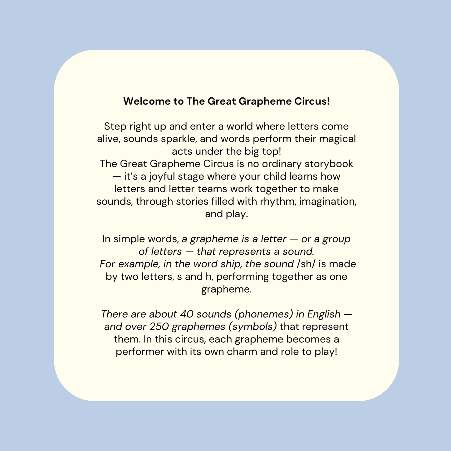 The Great Grapheme Circus - Read Smart Level 4 Phonics Storybook